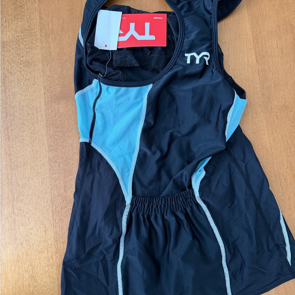 TYR Black and Blue Tri top
